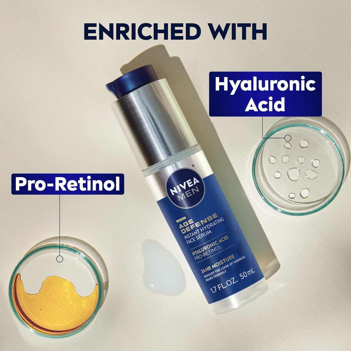 NIVEA MEN Age Defense Instant Hydrating Face Serum, 1.7 oz-072140039523-LR-362703-4-LR eShop