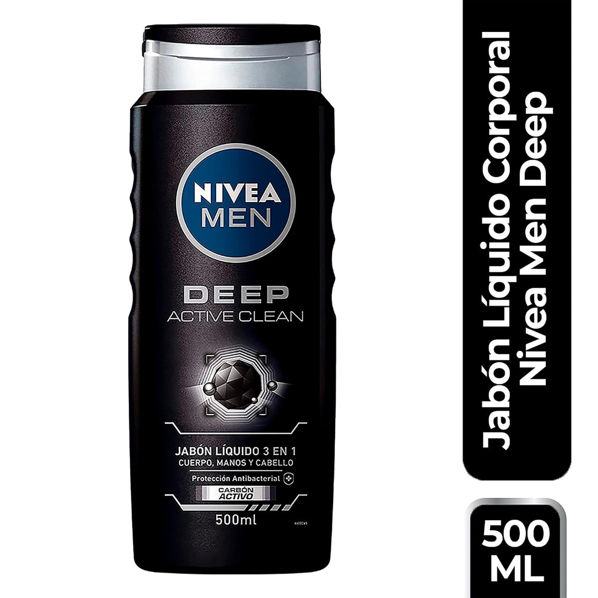 NIVEA Men Deep Active Clean Body Wash - Charcoal, 16.9 oz-072140018023-LR-362637-2-LR eShop