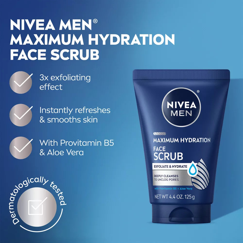 NIVEA MEN Maximum Hydration Deep Cleaning Face Scrub, 4.4 oz-072140813598-LR-362709-3-LR eShop