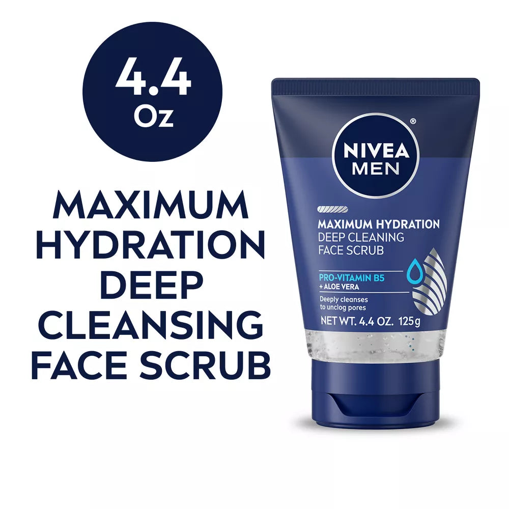 NIVEA MEN Maximum Hydration Deep Cleaning Face Scrub, 4.4 oz-072140813598-LR-362709-4-LR eShop