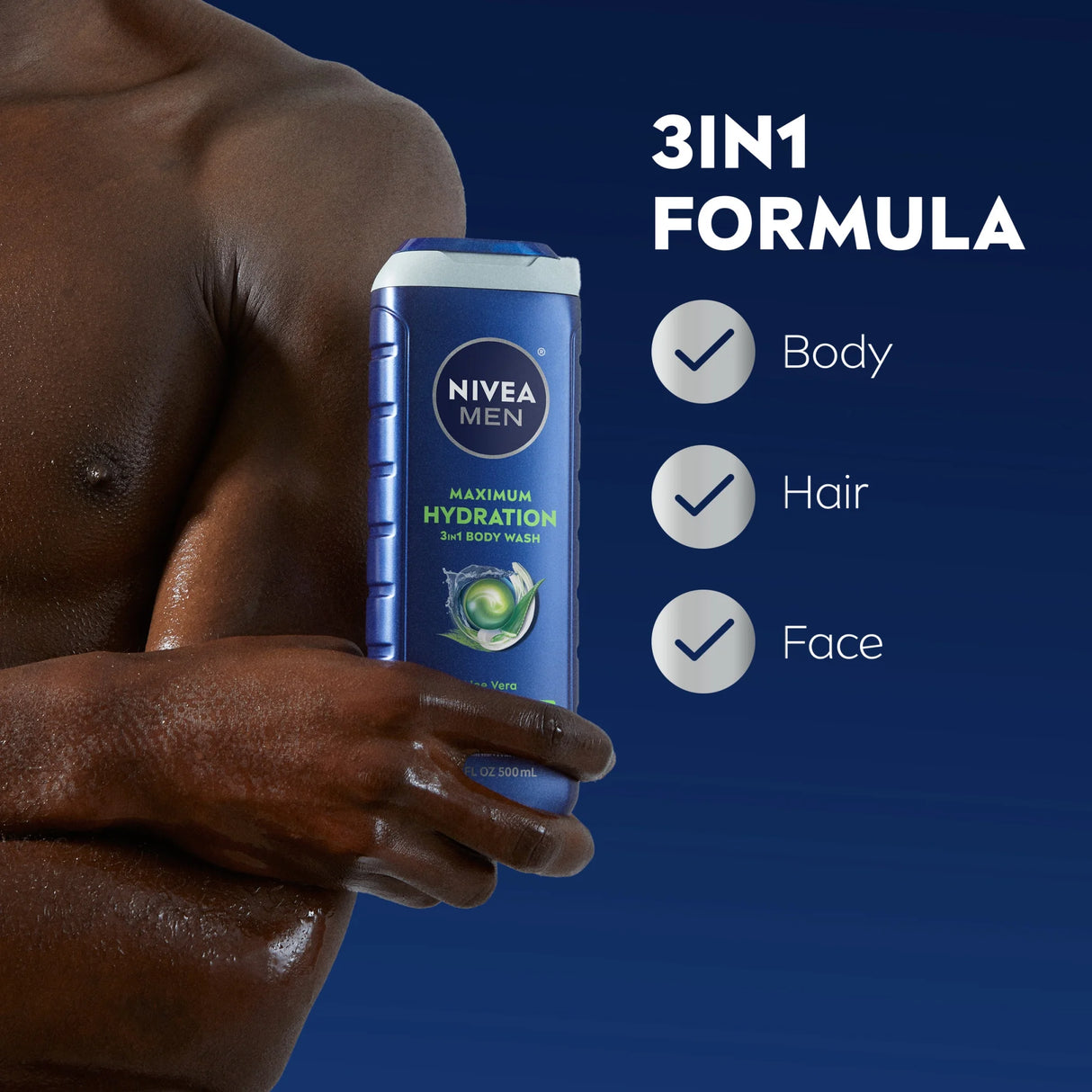 NIVEA MEN Maximum Hydration Men's Body Wash, 16.9 oz-072140015336-LR-362636-2-LR eShop