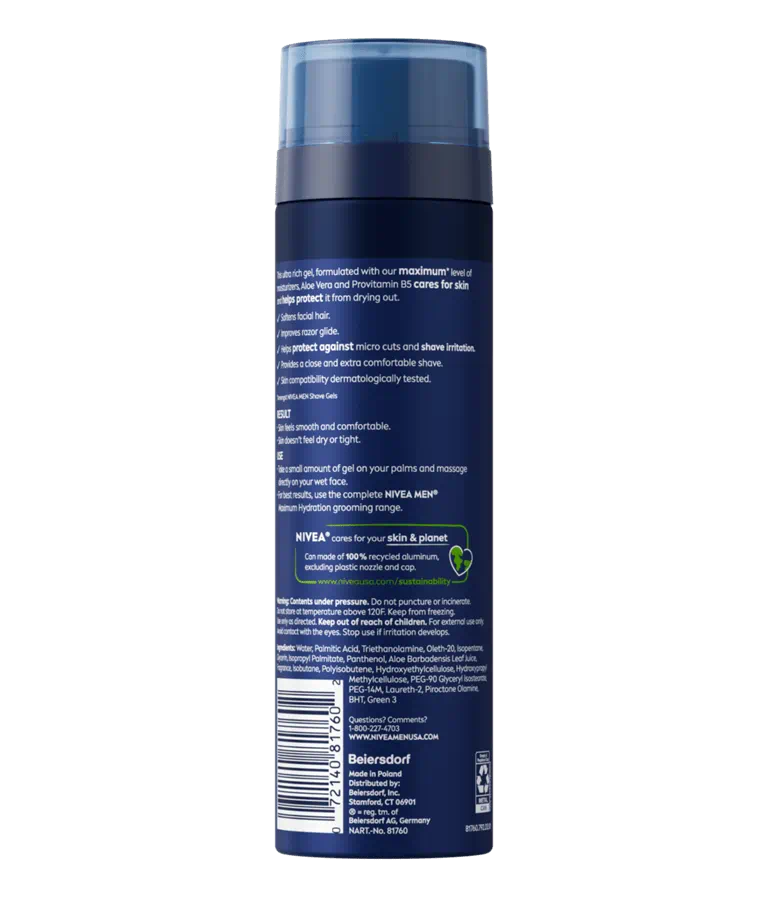 NIVEA MEN Maximum Hydration Shaving Gel, 7 oz-072140817602-LR-362726-2-LR eShop