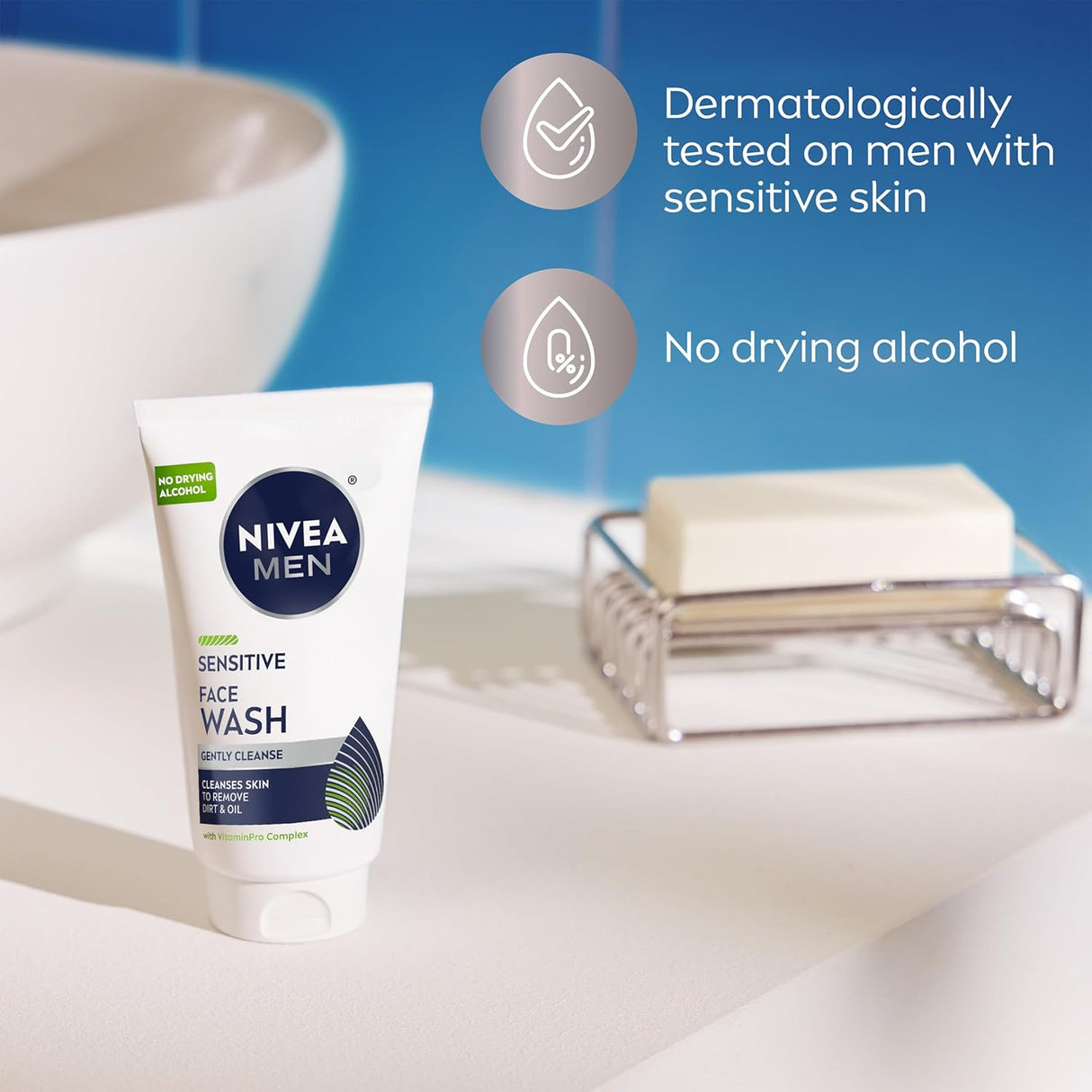 NIVEA MEN Sensitive Face Wash, 5 oz-072140016098-LR-362729-7-LR eShop