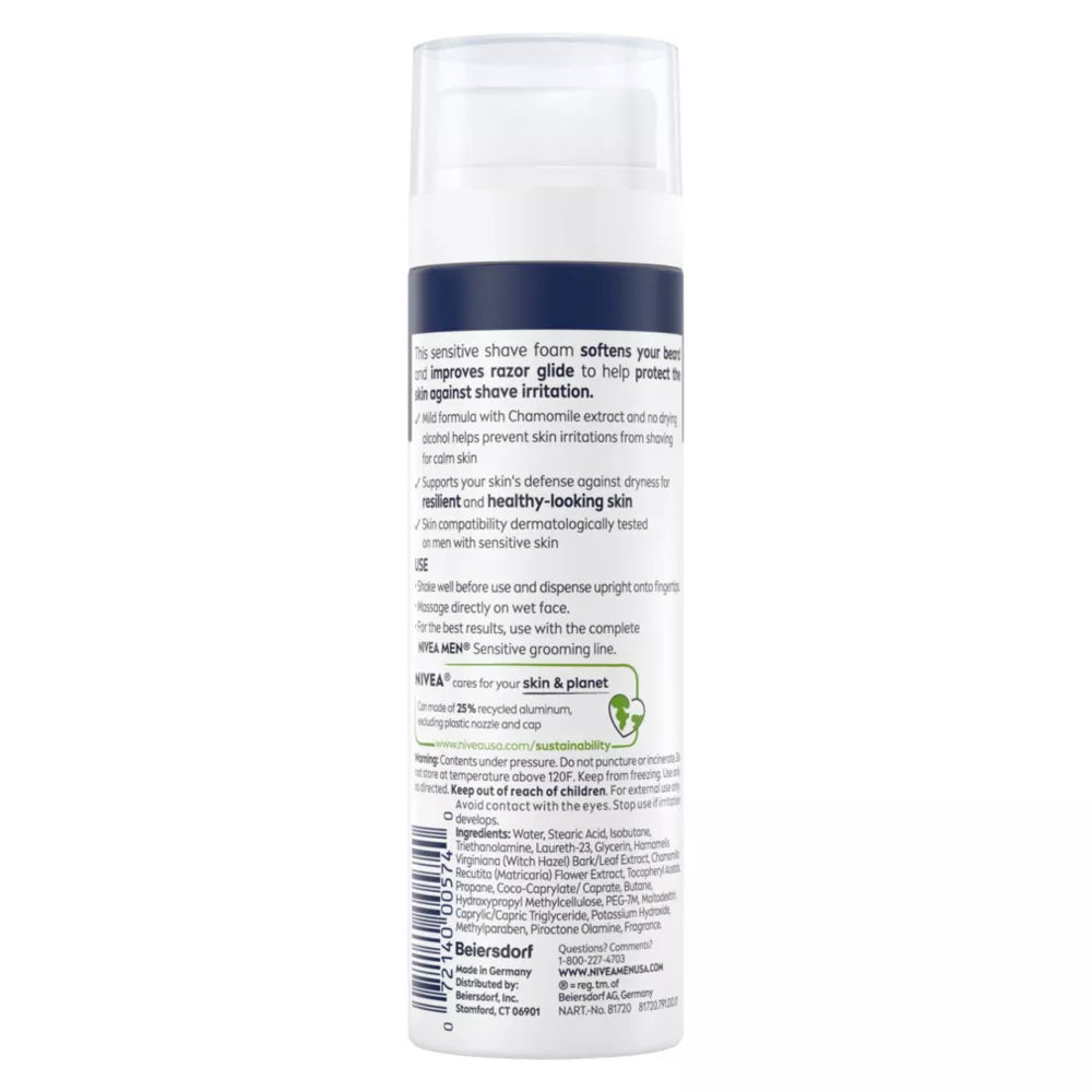 NIVEA MEN Sensitive Skin Shaving Gel with Vitamin E, 7 oz-072140817404-LR-362733-13-LR eShop