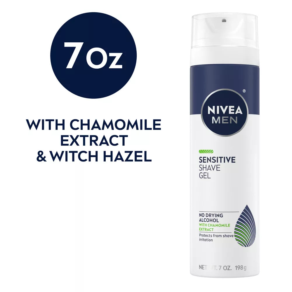 NIVEA MEN Sensitive Skin Shaving Gel with Vitamin E, 7 oz-072140817404-LR-362733-2-LR eShop