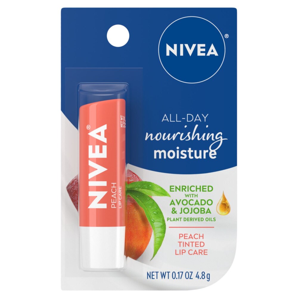 NIVEA Peach Lip Care, Tinted Lip Balm with Shea Butter, 0.17 Oz Stick-072140022884-LR-363490-1-LR eShop