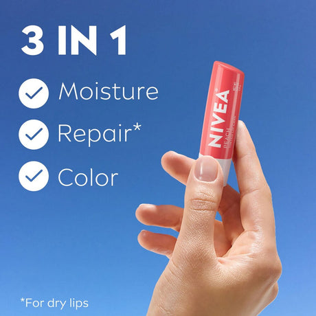 NIVEA Peach Lip Care, Tinted Lip Balm with Shea Butter, 0.17 Oz Stick-072140022884-LR-363490-2-LR eShop