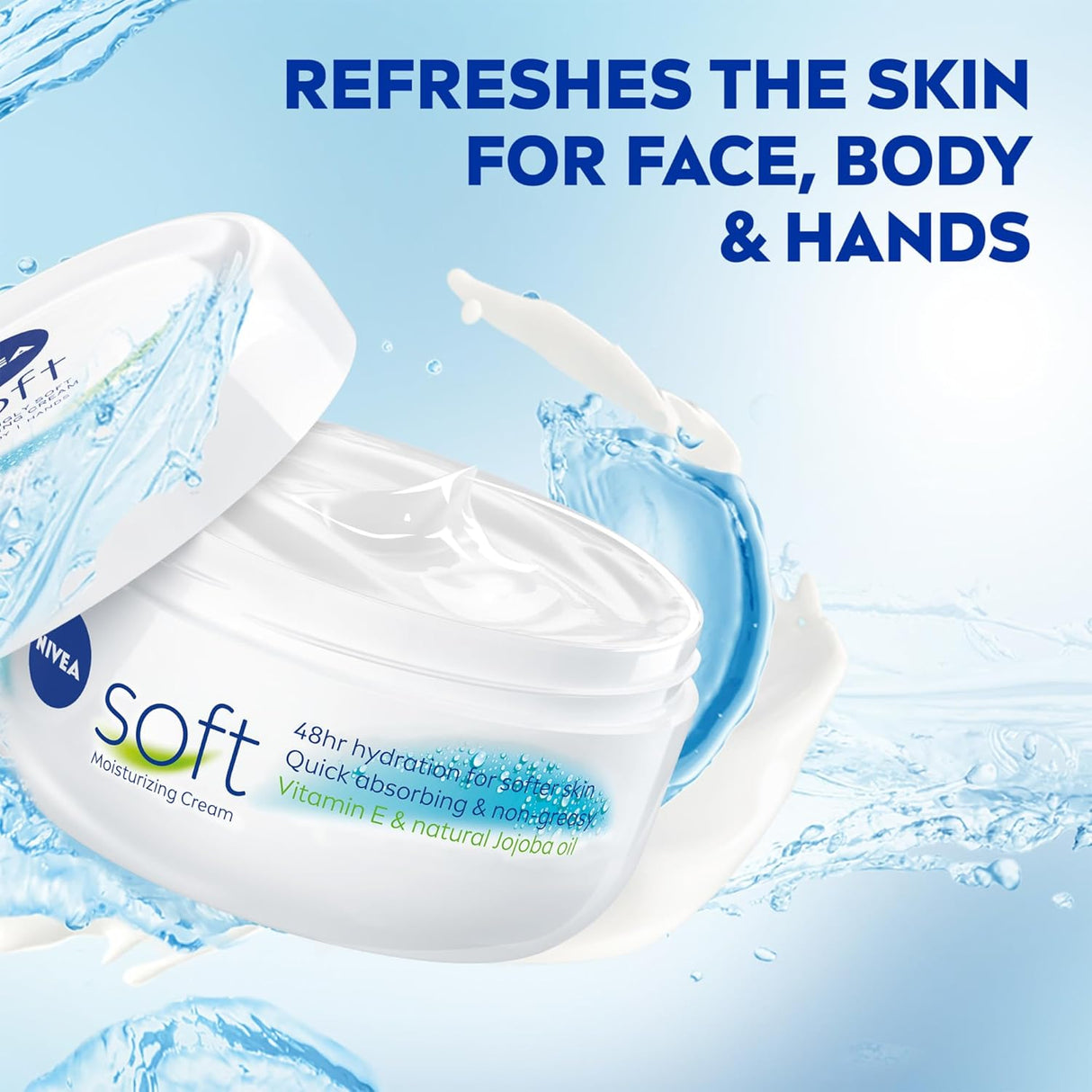 NIVEA Refreshingly Soft Moisturizing Cream, 16 oz-072140032661-LR-362701-4-LR eShop