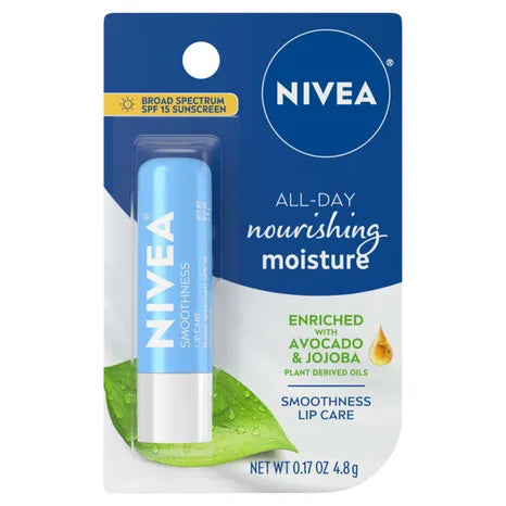 NIVEA Smoothness Lip Care, Lip Balm SPF 15 with Shea Butter, 0.17 Oz Stick-072140014216-LR-363487-1-LR eShop