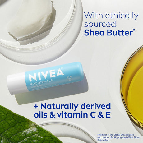 NIVEA Smoothness Lip Care, Lip Balm SPF 15 with Shea Butter, 0.17 Oz Stick-072140014230-LR-363488-1-LR eShop