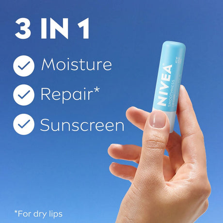 NIVEA Smoothness Lip Care, Lip Balm SPF 15 with Shea Butter, 0.17 Oz Stick, Pack of 2-072140018696-LR-363489-2-LR eShop