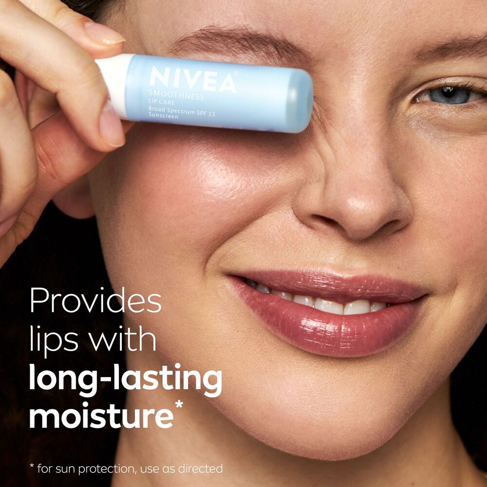 NIVEA Smoothness Lip Care, Lip Balm SPF 15 with Shea Butter, 0.17 Oz Stick, Pack of 2-072140018696-LR-363489-3-LR eShop