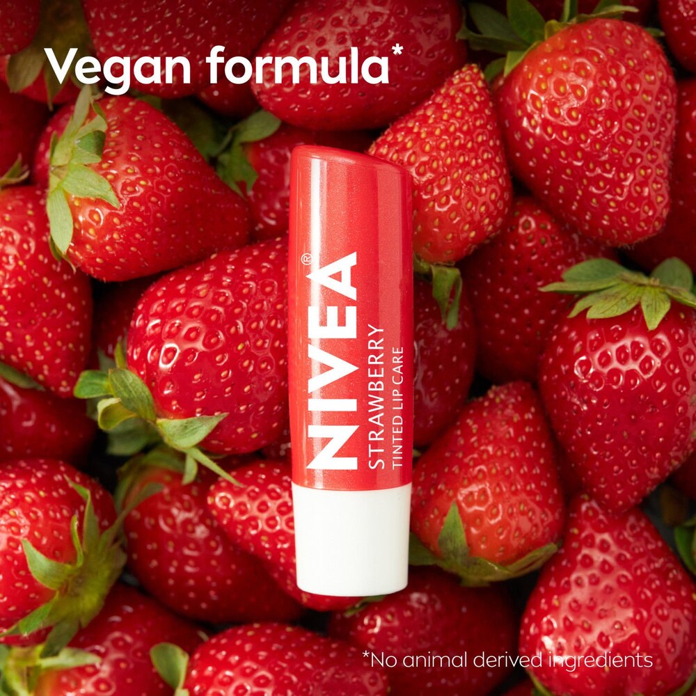 NIVEA Strawberry Lip Care, Red Tinted Lip Balm with Shea Butter, 0.17 Oz Stick, Pack of 2-072140040277-LR-363538-2-LR eShop