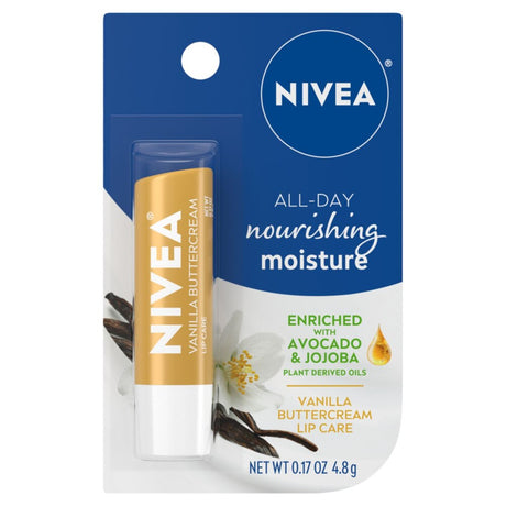 NIVEA Vanilla Buttercream Lip Care, Moisturizing Lip Balm with Shea Butter, 0.17 Oz Stick-072140022921-LR-363493-1-LR eShop