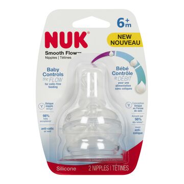 NUK Smooth Flow Anti-Colic Nipples - Size 2, 2 Pack-885131694829-LR-356003-1-LR eShop