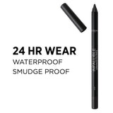 L'Oreal Paris Infallible Pro-Last Waterproof, Up to 24HR Pencil Eyeliner, Black, 0.042 oz.