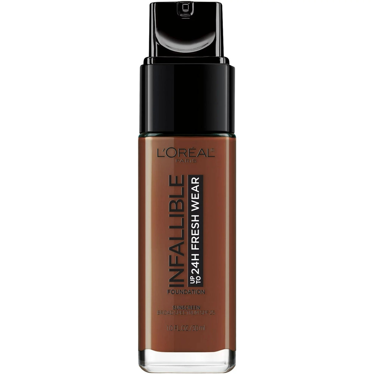 L'Oreal Paris Infallible 24 Hour Fresh Wear Foundation, Lightweight, Mahogany, 1 oz.