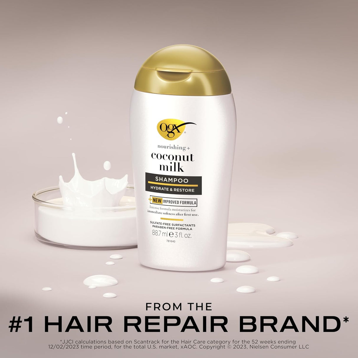 OGX Nourishing + Coconut Milk Moisturizing Shampoo, 3 oz-022796913050-LR-351344-3-LR eShop