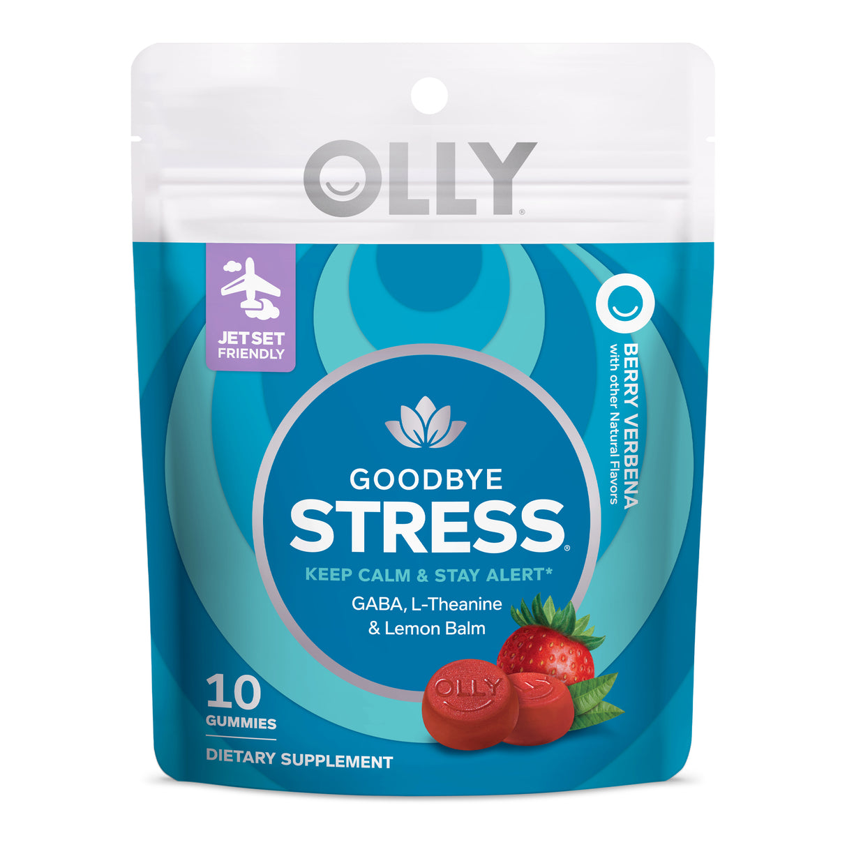 OLLY Goodbye Stress Gummies with GABA, L-Theanine & Lemon Balm - Berry Verbena, 10 Count-858158015984-LR-358773-1-LR eShop