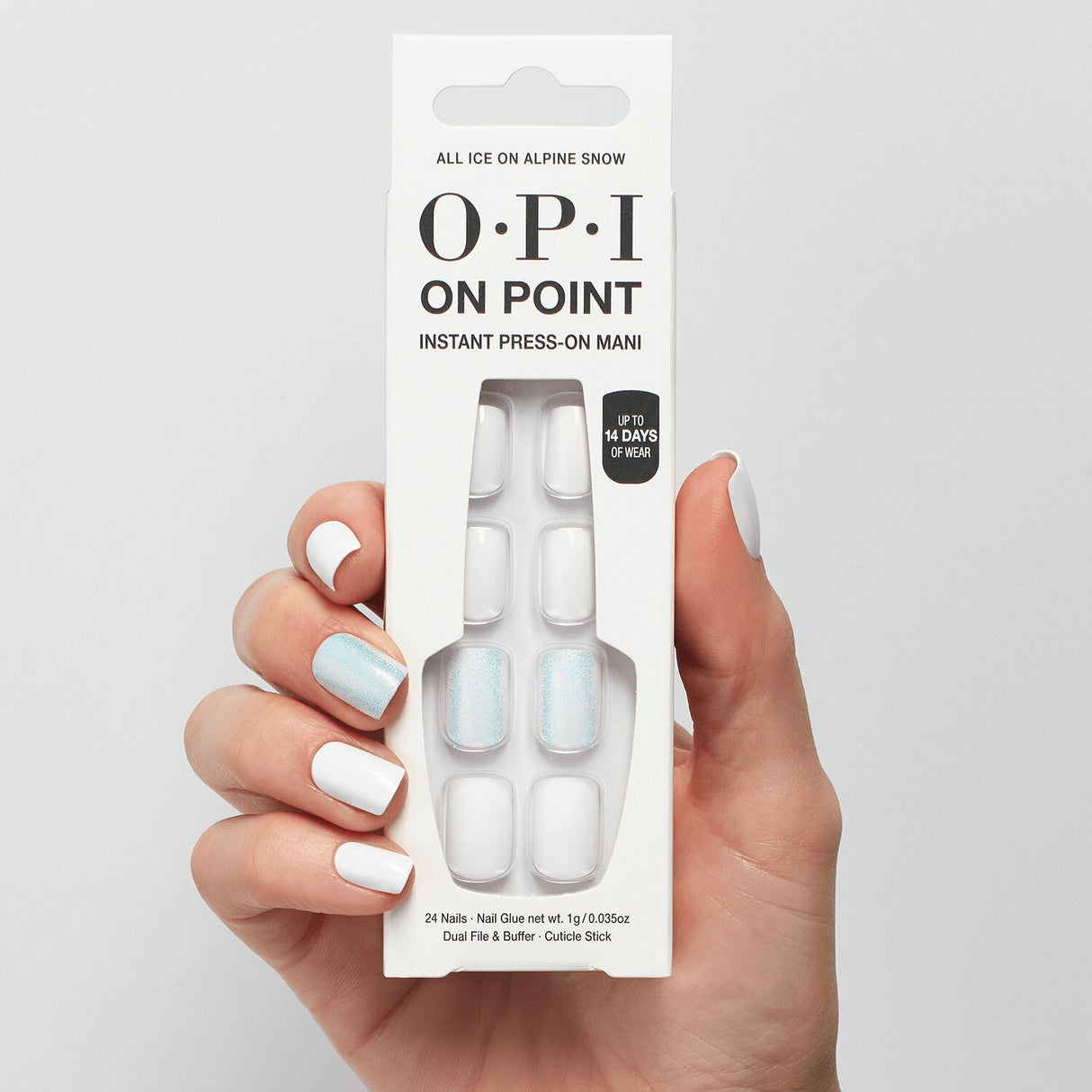 OPI On Point Instant Press-On Mani - All Ice On Alpine Snow, 24 count-4064665114065-LR-356953-5-LR eShop