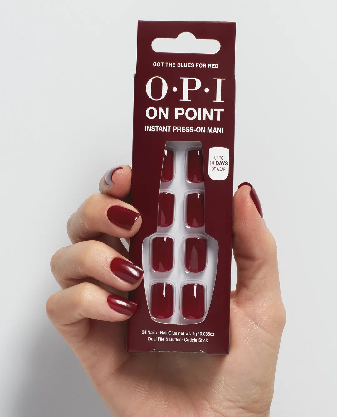 OPI On Point Instant Press-On Mani - Got The Blues For Red, 24 count-4064665105032-LR-356945-4-LR eShop