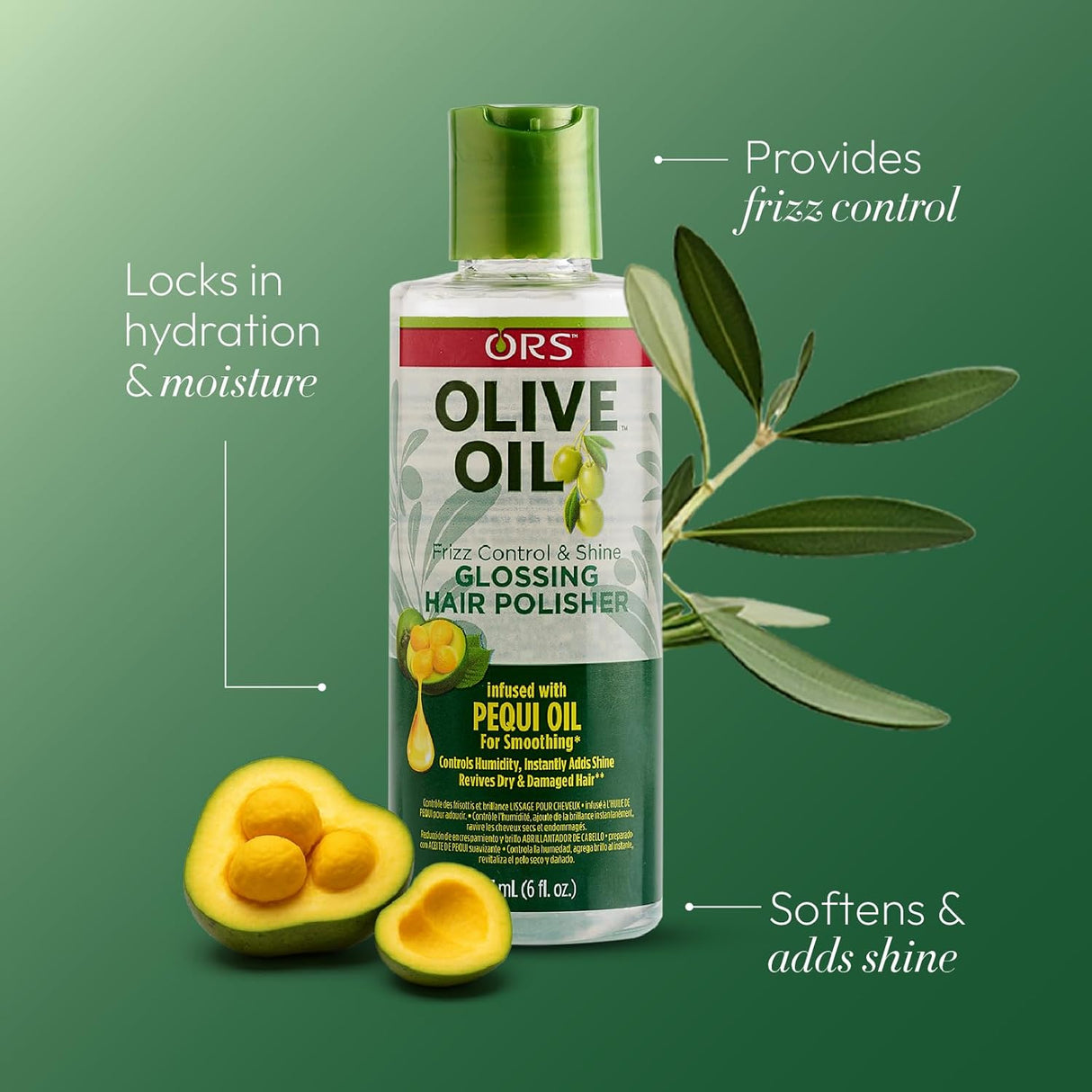 ORS Olive Oil Frizz Control and Shine Glossing Hair Polisher, 6 oz-632169111145-LR-297083-10-LR eShop