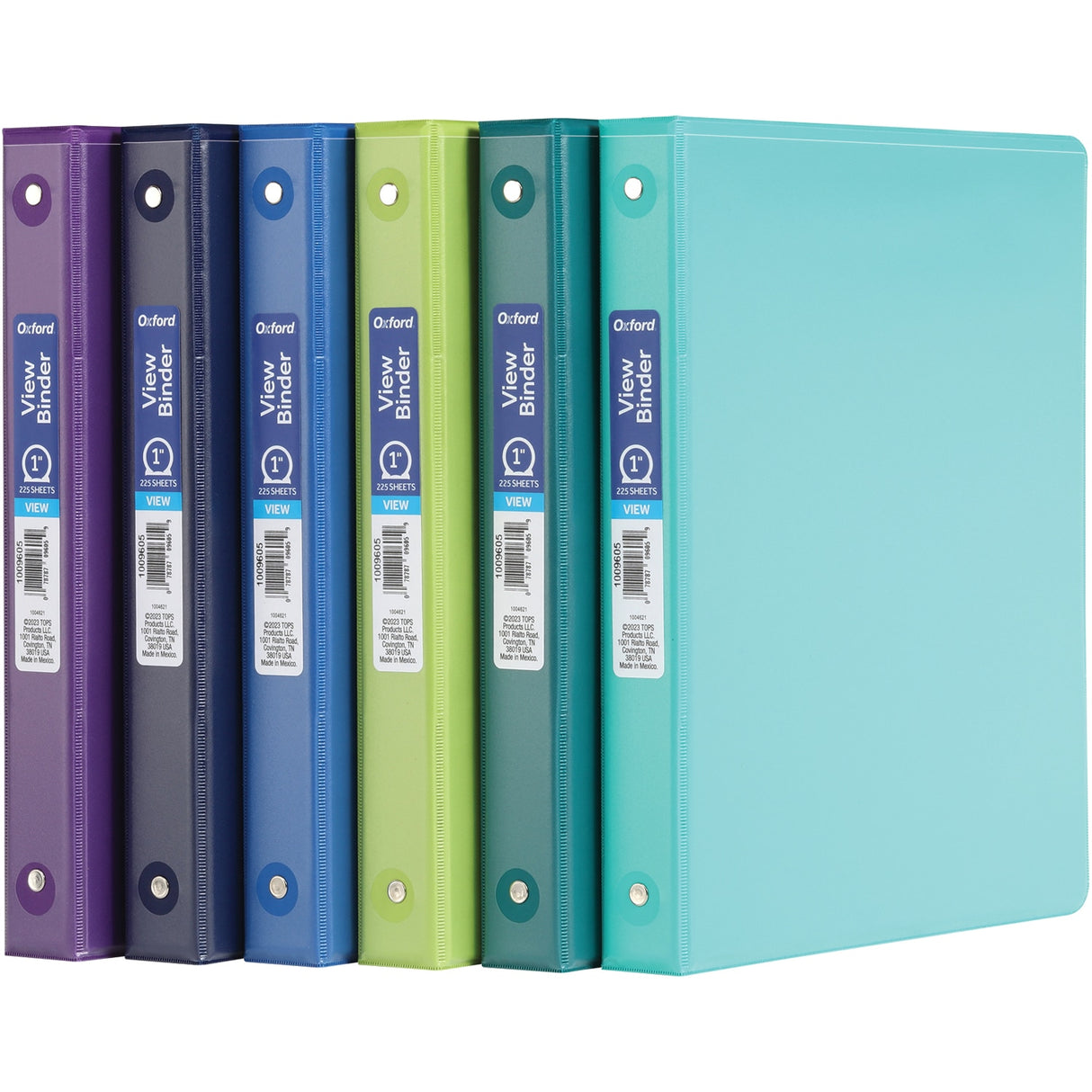 Oxford 1" Round Ring View Binder - Peacock Assortment-078787096059-LR-358079-1-LR eShop