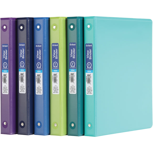 Oxford 1" Round Ring View Binder - Peacock Assortment-078787096059-LR-358079-1-LR eShop