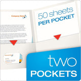 Oxford Embossed Leather Grain Twin-Pocket Folder - White, 25 count-078787575042-LR-325085-2-LR eShop