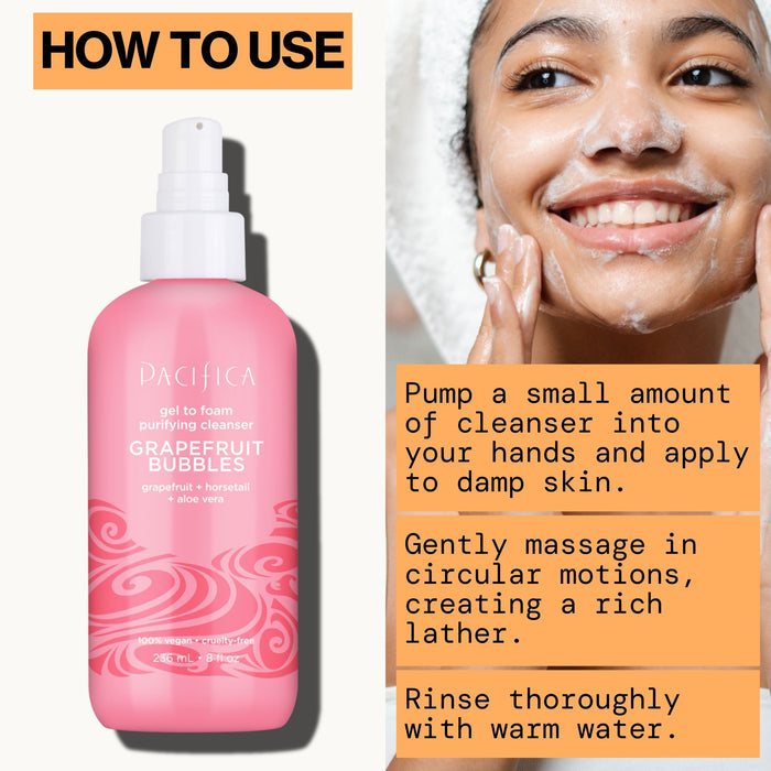 Pacifica Grapefruit Bubbles Gel to Foam Purifying Cleanser-687735306906-LR-358807-9-LR eShop