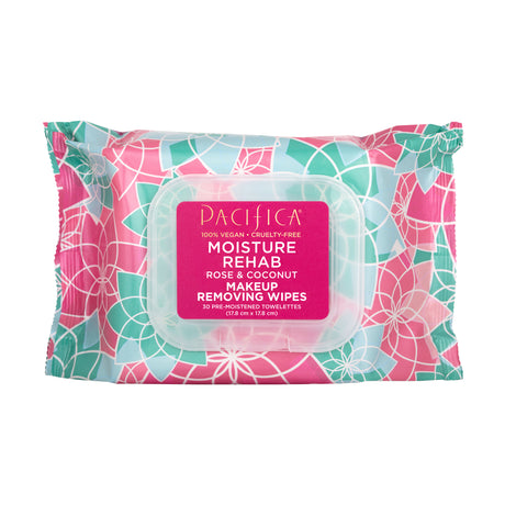 Pacifica Moisture Rehab Makeup Removing Wipes - Rose & Coconut-687735304216-LR-340409-1-LR eShop