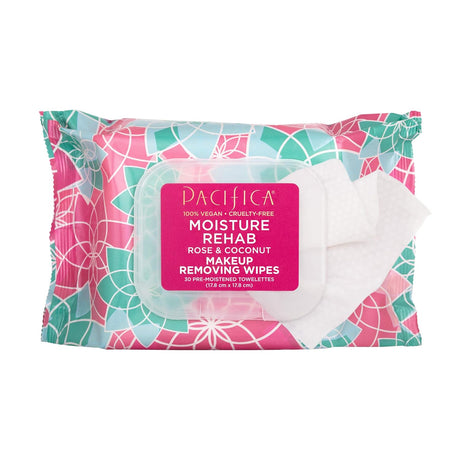 Pacifica Moisture Rehab Makeup Removing Wipes - Rose & Coconut-687735304216-LR-340409-2-LR eShop