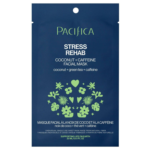 Pacifica Stress Rehab Coconut and Caffeine Face Mask, 0.67 oz-687735305145-LR-344643-1-LR eShop