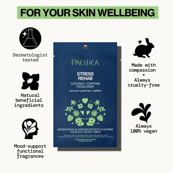 Pacifica Stress Rehab Coconut and Caffeine Face Mask, 0.67 oz-687735305145-LR-344643-6-LR eShop