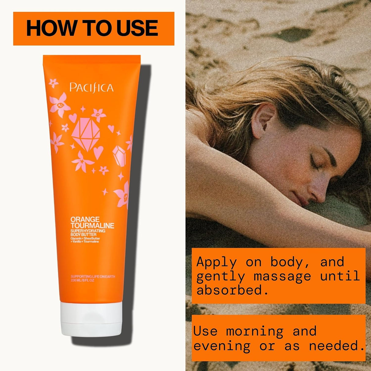 Pacifica Super Hydrating Body Butter - Orange Tourmaline, 8 oz-687735624352-LR-362414-10-LR eShop