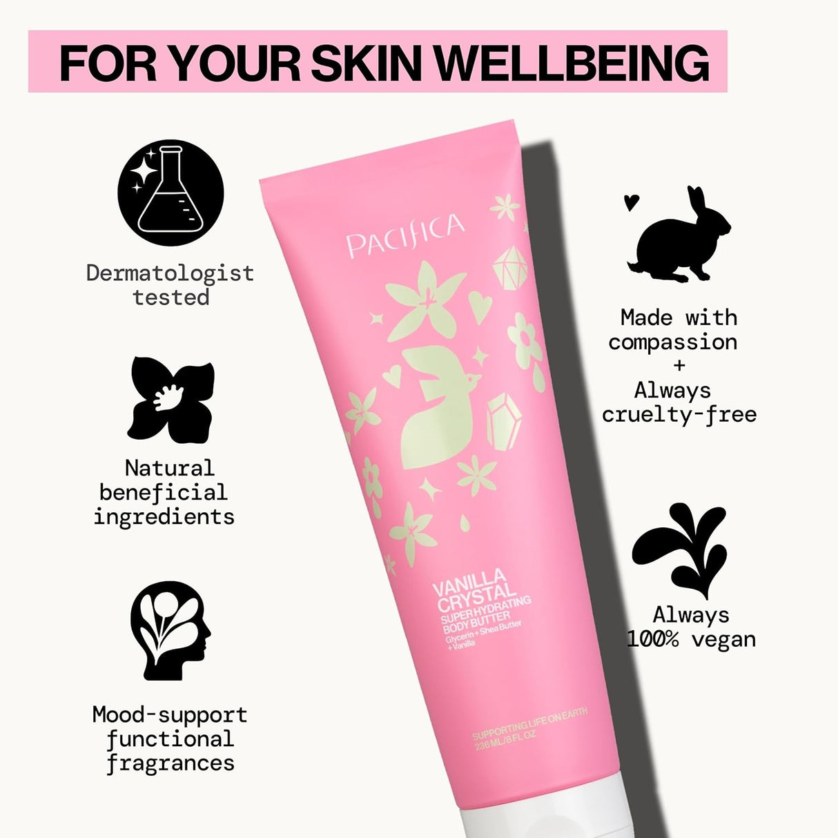 Pacifica Super Hydrating Body Butter - Vanilla Crystal, 8 oz-687735624369-LR-362415-5-LR eShop