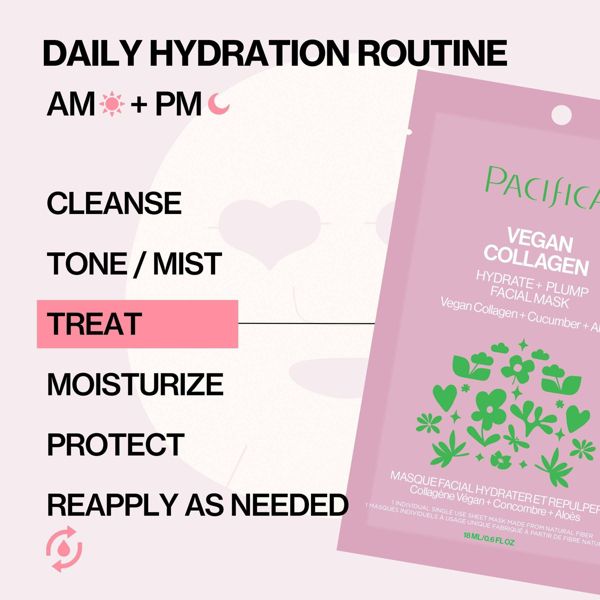 Pacifica Vegan Collagen Hydrate and Plump Facial Mask, 0.67 oz-687735306241-LR-360719-5-LR eShop