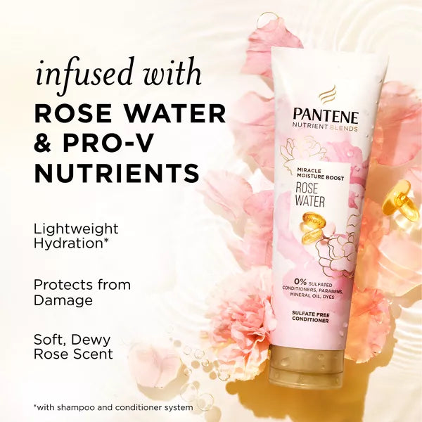 Pantene Nutrient Blends Sulfate-Free Miracle Moisture Rose Water Conditioner, 2.5 oz-080878191123-LR-351347-2-LR eShop
