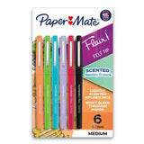 Paper Mate Sunday Brunch Scented Flair Medium Point Pen - Assorted Ink, 6 count-071641209732-LR-354809-1-LR eShop