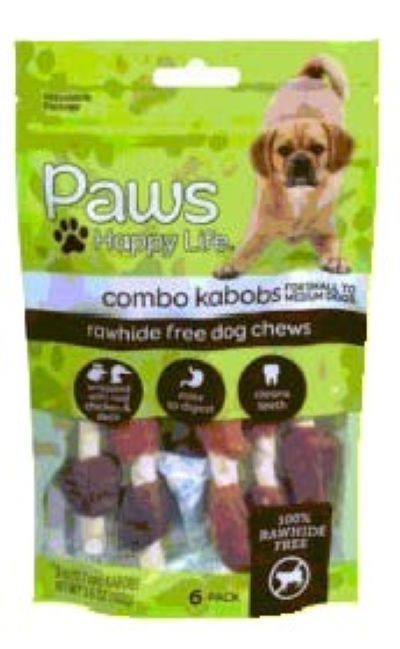 Paws Happy Life Rawhide Alternative Bone with Real Duck - 6 count, 2.5"-036800496804-LR-357327-1-LR eShop