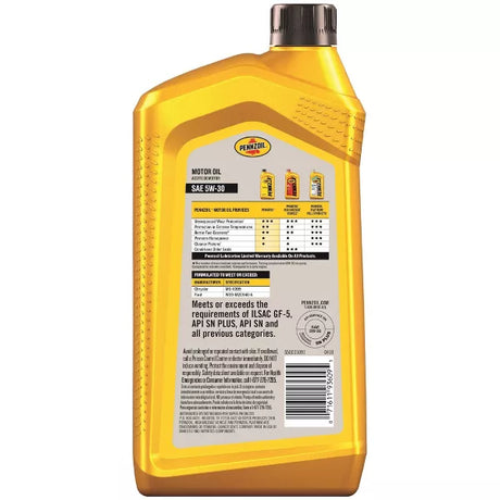 Pennzoil SAE 5W-30 Motor Oil, 1 Quart-071611936095-LR-259598-2-LR eShop