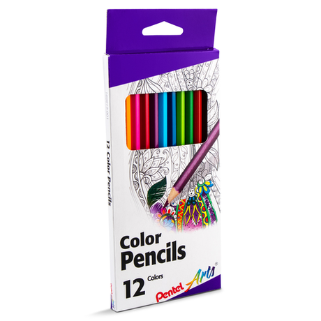 Pentel Arts Colored Pencils - Assorted Colors, 12 count-072512245620-LR-350931-1-LR eShop