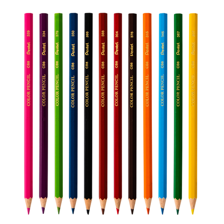 Pentel Arts Colored Pencils - Assorted Colors, 12 count-072512245620-LR-350931-2-LR eShop