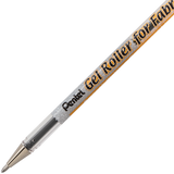 Pentel Arts Gel Roller for Fabric, Bold Lines - Permanent Black Ink, 2 count-072512241950-LR-302998-5-LR eShop