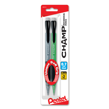 Pentel CHAMP Mechanical Pencil - Assorted Barrels, 2 count-072512095157-LR-130846-1-LR eShop