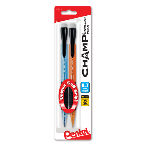 Pentel CHAMP Mechanical Pencil - Assorted Barrels, 2 count-072512095157-LR-130846-3-LR eShop