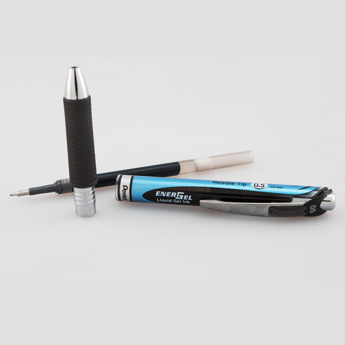 Pentel EnerGel Deluxe RTX Retractable Liquid Gel Pen, Fine Line - Black Ink, 2 count-072512234075-LR-324429-11-LR eShop