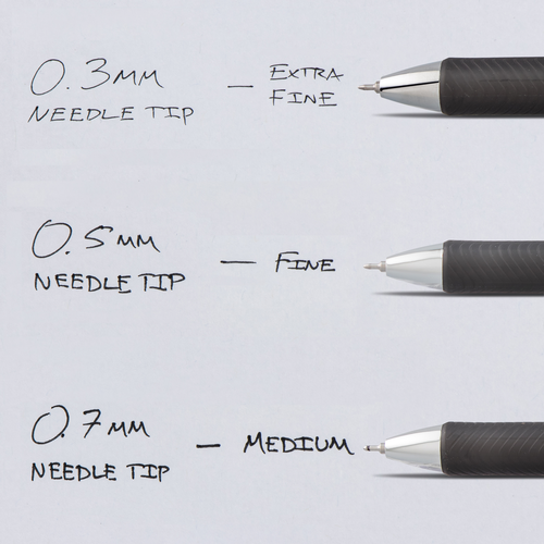 Pentel EnerGel Deluxe RTX Retractable Liquid Gel Pen, Fine Line - Black Ink, 2 count-072512234075-LR-324429-12-LR eShop
