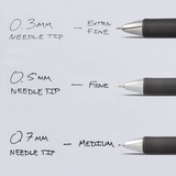 Pentel EnerGel Deluxe RTX Retractable Liquid Gel Pen, Fine Line - Black Ink, 2 count-072512234075-LR-324429-12-LR eShop
