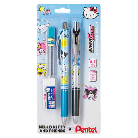 Pentel EnerGize Mechanical Pencil 0.7mm With Refill Lead and Small Block Eraser - Limited Edition Hello Kitty® and Friends, 2 count-072512293652-LR-365260-1-LR eShop